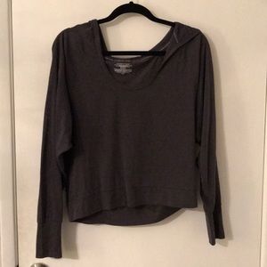 VICTORIAS SECRET CROPPED BURNOUT SLEEP SHIRT